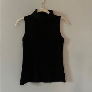 Jones New York Black Sleeveless Turtleneck Top